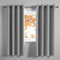 OHS Silver Eyelet Blackout Curtains for Bedroom Living Room, Microfibre Soft Modern Decorative Insulated Lined Curtains Set for Summer Winter, 46x54”