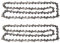 Rtxbvg 2 Piezas 20 Pulgadas Motosierra 76 Eslabones Impulsores Reemplazo Cadena de Rasgado Hoja Paso 0,325 Pulgadas 0,058 Calibre para Cortar