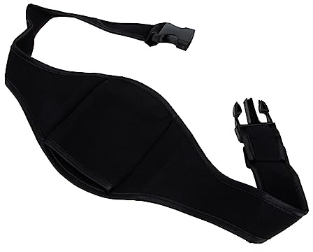 Kisangel Cinturón Bolsa de Cintura de Micrófono para Instructores de Fitness de Nailon Negro, Cómodo y Práctico para Danza y Trabajo en Escenario