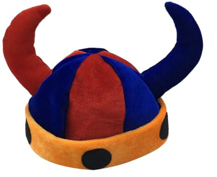 UKCOCO Ox Horn Party Hut Cosplay Mütze in Blau Rot Gelb Weiche Atmungsaktive Kopfbedeckung für Karneval Performance und Geburtstagsfeier Attraktives Accessoire für Damen und Herren
