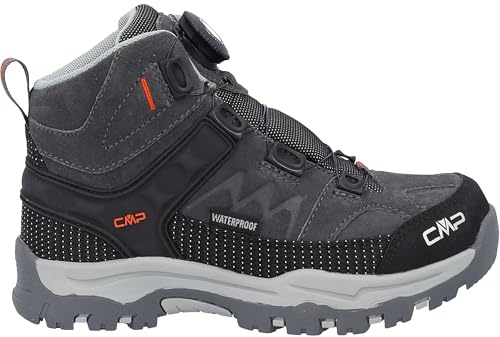 CMP Kinder Kiruna Mid Fitgo WP Schuhe, Grey-orange, 34
