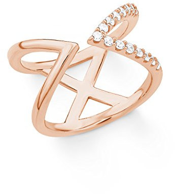 s.Oliver Damen-Ring 925 Silber teilvergoldet Zirkonia weiß Gr. 52 (16.6) - 2018602