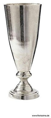 Moderne Aluminium Vase - Klein - Silber - Hochwertige Tischvase/Bodenvase/Blumenvase (45cm)