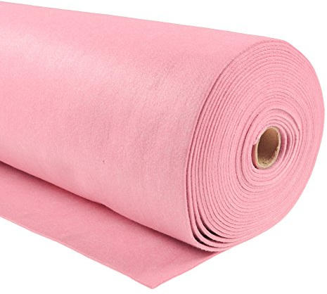 Bastelfilz 1m Meterware Filz 90cm x 1,5mm Dekofilz Taschenfilz Filzstoff 45 Farben, Farbe:rosa