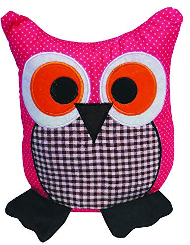 Pink Owl Door Stop Weighted Home Bedroom Soft Fabric Décor Toy Gift 20cm (NG1)