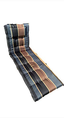 Auflage Rollliege Monte 20536-800 schwarz-grau-braun gestreift 190x60x8 cm Sun Garden