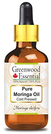 Greenwood Essential Naturreine Moringaöl (Moringa oleifera) mit Glas Tropfer Kaltgepresst 100ml (3.38 oz)