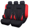 Flying Banner Universal atmungsaktive Netzstoff-Autositzbezüge, komplettes Set Airbag-kompatible Kissen Schutz (Schwarz und Rot)