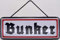 Blechschild mit Kordel 27 x 10 cm Bunker - Blechemma