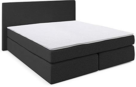VitaliSpa Boxspringbett, Schwarz, 200 x 160 cm