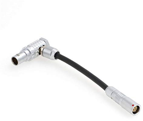 HangTon EXT-RS Adapter for ARRI Alexa Mini and Amira Camera, Short Cable Right Angle 7 Pin to Fischer 3 Pin