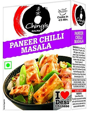 Chings M Paneer Chilli Masala 50g (Pack of 1) – Made from The Choicest Ingredients- East to Cook - Perfectly Blended