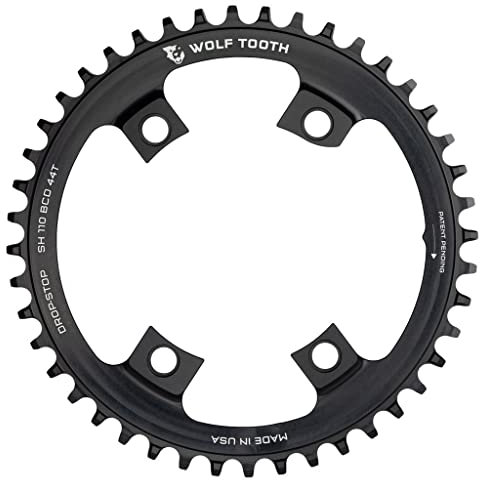 Wolf Tooth 110 BCD Asymmetrischer 4-Bolzen für Shimano GRX Kurbeln (Drop-Stop B, 36t)