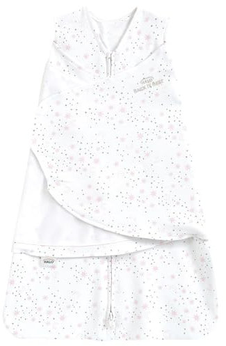 Halo Baby Schlafsack Swaddle | 1.5 Tog Sleepsack | 100% Baumwolle, rosa Monde für Neugeborene | Einfacher Zip -Zugriff von Windelwechsel | Tragbare Decke Grow -Bag | Jungen & Mädchen, 3-6 Monate