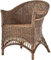 korb.outlet Rattansessel Landhaus Flechtsessel aus Natur-Rattan Rattan Sessel Korbsessel Wintergarten (Vintage Braun)