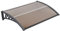 HUOLE Toldo Puerta, Toldo Ventana Lluvia Nieve Refugio Frente Porche Sombra Exterior, Techo terraza, Entrada Marquesa Solar Puerta Anti-Suelo Refugio Protección Policarbonato (60 * 100 cm Braun)