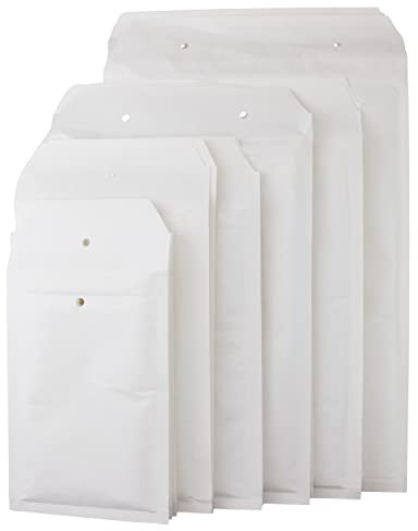 D´s Items® | Luftpolsterumschläge [weiß] - 5/E - (240 mm x 275 mm) - Kraftpapier - [10 Stück] - | Luftpolstertaschen | Verpackungsmaterial | Luftpolsterversandtaschen | Versandtaschen