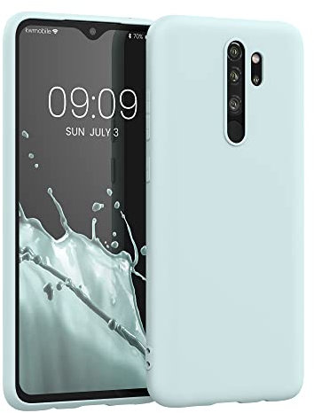 kwmobile Hülle kompatibel mit Xiaomi Redmi Note 8 Pro Hülle - weiches TPU Silikon Case - Cover geeignet für kabelloses Laden - Cool Mint