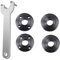 Grinder Angle Spanner Wrench Flange Nut for Dewalt 193465-4 Black Decker Ryobi Makita 4.5 Inch 5 Inch 5/8-11, 1PC Angle Grinder Flange Wrench and 4PCS Flange Nuts