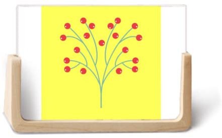 Fotorahmen, Holz, Rot / Kirschbaum, Art Deco