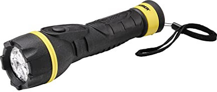MAURER Linterna LED De Mano Goma Antideslizante A Pilas (2 AA) 55 Lumenes 1 Watt. Protección Ip44
