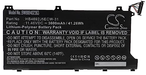 vhbw Batería Compatible con Huawei MateBook D 15 53010TUY, AMD Notebook (3600 mAh, 11,46 V, polímero de Litio)