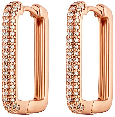Heideman Ohrringe Odilla Damen Set Edelstahl Ohrcreole Zirkonia weiß | Creolen-Set mit Glitzerstein zum Wechseln, als Geschenk zu Weihnachten, nickelfrei und leicht