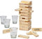 60 Wooden Blocks | Grab A Piece with Dares | Drunken Tower | 4 Shot Glasses | Drinking Game | Drinks | Party | House Party
