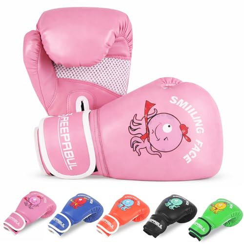 SAEEPABUL Boxing Gloves for Kids, Pink, 4oz