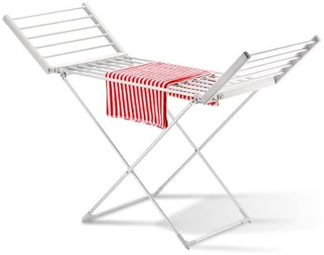 EMPOTEC Tendedero eléctrico ST-2 grande modelo + alto medidas 182 x 54 x 108 cm plegable aluminio secador calentador toallas ropa ropa modelo más grande potencia 260 W
