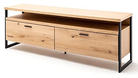 TV Lowboard in Eiche Bianco geölt (teilmassiv), B/H/T ca. 205/69/46 cm