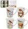 Lesser & Pavey Garden Birds Set of 4 Fine China Mugs Coffee Cups 275ml Floral Microwave Safe