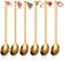 LUTFI Weihnachtsgeschirr Löffel, Weihnachten Weihnachtslöffel, 6 Stück Weihnachtsgeschirr Set mit Weihnachtsanhänger, Weihnachtslöffel Kaffeelöffel Dessertlöffel, für Party Tischdekoration