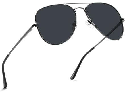 PRIVEL Polarisierte Pilotenbrille, klassisch, extra groß, 150 mm, für Herren mit breitem Kopf und großem Kopf, ultraleicht, UV400