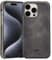 Solo Pelle Lederhülle für das iPhone 15 Pro Max in 6.7 Zoll Princeton Case Leder Hülle Ledertasche Backcover aus echtem Leder (Steingrau)