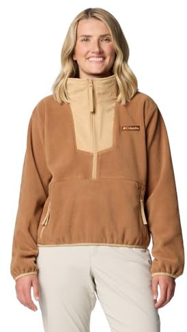 Columbia Damen Sequoia Grove Fleece mit halbem Reißverschluss, Kamelbraun/Kanu, L