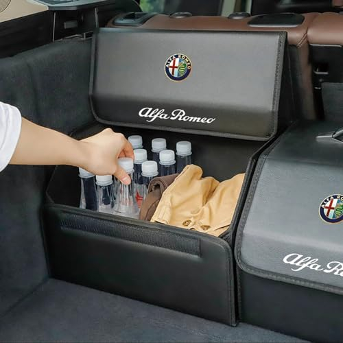BrohN Universal Kofferraum Organizer für Alfa Romeo Spider 2006-2010 Faltbare Aufbewahrungsbox Taschen Kofferraumtasche Wasserdicht Innenraum Zubehör