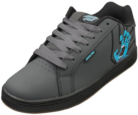 Etnies Men's Fader X Santa Cruz Scream Hand Skate Shoe, Grau dunkel / schwarz, 43 EU