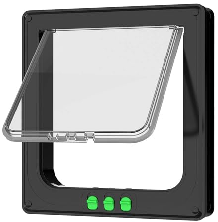 Moaobooh Sportello per gatti, resistente alle intemperie, facile da installare, per interni ed esterni, finestra, parete