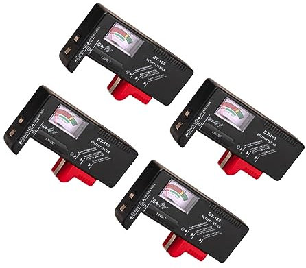 Angoily Testeur De Piles Aa 4 Pièces Voltmètre Portable Pour Piles Rechargeables 9 V Et Jetables 0 5 V