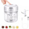 Electric Food Chopper, 250ML Electric Mini Garlic Chopper with USB Charging, Mini Food Processors for Chili/Onions/Vegetable/Nuts/Fruits