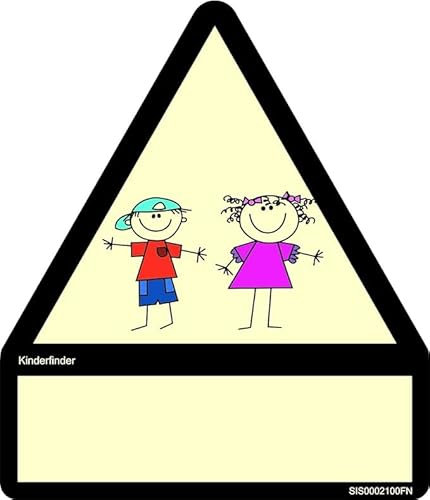 Kinderfinder Aufkleber Comic nachleuchtend (wetterfest)