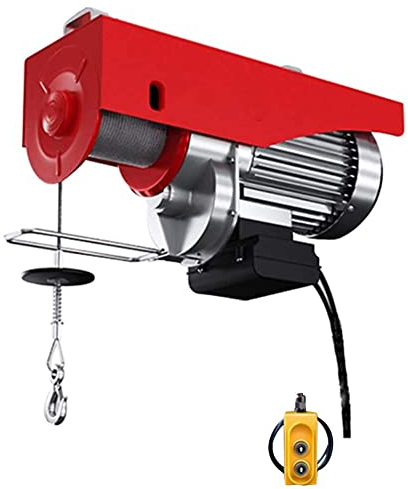 DDNGEJ Elektrisches Hebegerüst aus Metall, 200/600 kg elektrischer Hebekran, 220 V Haushalts-Kleinwinde zum Heben von Gerüsten, Drahtseil 30 m