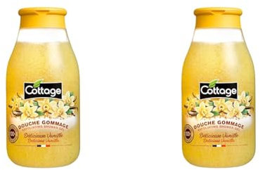Cottage Douche Gommage Délicieuse Vanille Grains Exfoliants 100% Naturels, 1 Unité (Lot de 2)