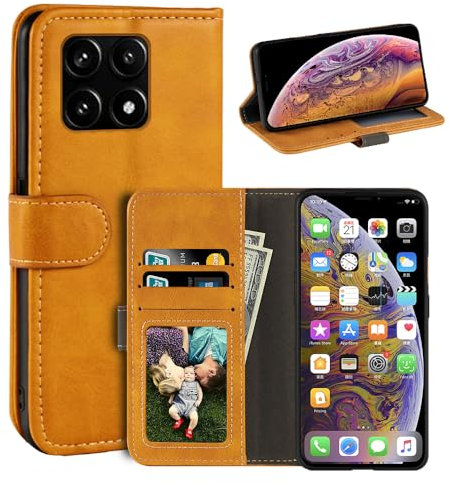 Schutzhülle kompatibel mit Xiaomi Redmi K70 Pro 5G Lamborghini, magnetische Schutzhülle aus PU-Leder, Brieftaschen-Stil, modische Klapphülle mit Kartenfach und Ständer, 6,6 Zoll