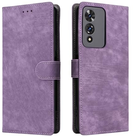 XINNI Handyhülle für Cubot A10, RFID Protect PU/TPU Klappetui Schutzhülle Flip Magnetisch Telefonhülle, Lila