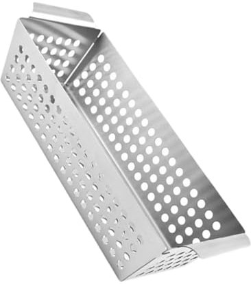 Happyyami Edelstahl-grillpfanne Mit Griffen Grillschale Für Gemüse Und Fleisch Praktischer Grillkorb Multifunktionaler Aufsatz Für Außenbereich Großes Fassungsvermögen Für Familienfeiern