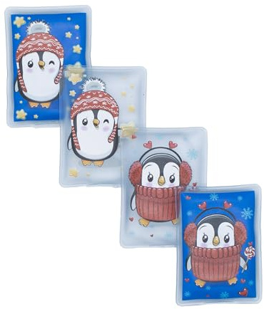Taschenwärmer wiederverwendbar 4er Set - Verschiedene Designs - Handwärmer für unterwegs - Winter Hand Taschen Wämer Wichtel Nikolaus Weihnachten Geschenk