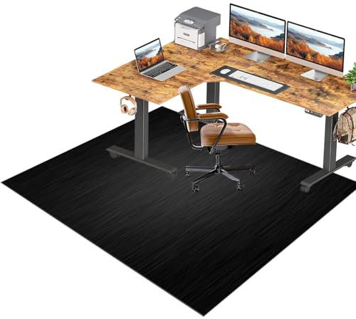 Unterlage Schreibtischstuhl, Gaming Teppich, 180 x 190 cm Bodenschutzmatte Bürostuhl Teppich Unterlage-Kratzfest für Parkett und Hartböden, Bürostuhl Unterlage für Stühle Hohe Dichte Anti-Silp