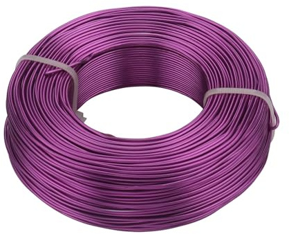 VONCYKI 3–10 Meter Aluminiumdraht, flexibler Metalldraht, Schmuck, Perlendraht für Kunst, Kreation, Puppen, Skelett, DIY, Schmuck, Handwerk (lila, 3 mm, 3 m)